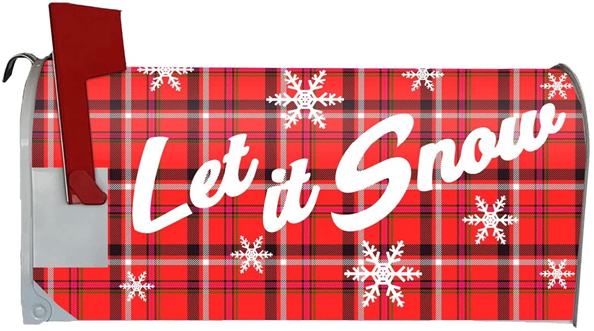 VWAQ Holiday Mailbox Covers Magnetic Christmas Mailbox Decor - 25.5"H X 20.75"W MBM50 RED