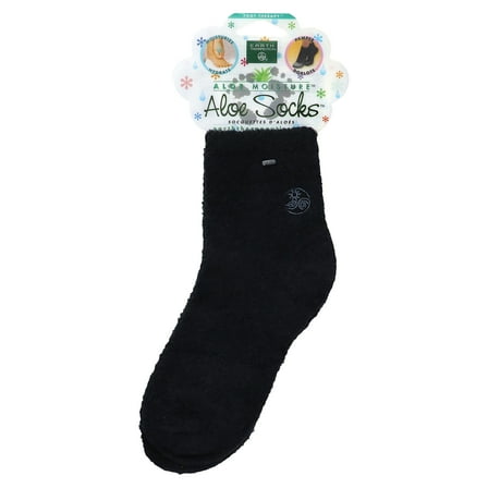 Earth Therapeutics Moisturizing Aloe Socks, Black