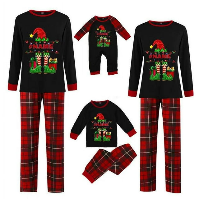 2024 Spring and Autumn New Christmas Printed Long Sleeve Parent-child Wear Home Clothes Pajamas-3