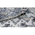 thumbnail image 2 of L'Baiet Lyla Blue Traditional Washable 8 ft. x 10 ft. Fabric Area Rug, 2 of 6