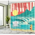 thumbnail image 5 of Ambesonne Tropical Shower Curtain, Hawaii Holiday Coast, 69"Wx84"L, Sand Teal, 5 of 5
