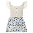 thumbnail image 3 of Toddler Girls Cap Sleeve Lace Polka Dot Berry Birthday Flower Girl Dress White 2T XS (P900281P), 3 of 4
