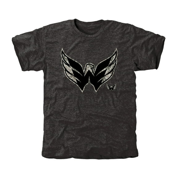 Men's Washington Capitals Black Rink Warrior Tri-Blend T-Shirt