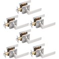 thumbnail image 1 of Square Passage Door Handles Interior Matte Door Handles Indoor Keyless Non-Locking Lever Set for Hallway or Closet Doors Reversible for Right/Left Handed Door, 1 of 6
