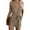 Khaki, variant on Women Solid Color Rompers Deep V-Neck Sleeveless Summer Short Jumpsuits
