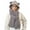Grey, variant on Women's Cartoon Cute Bear Hat Scarf Autumn Lightweight Warm Comfortable Ear Surround Connect Hat Gloves Scarf
