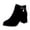 Black, variant on Aueoeo Platform Boots for Women, Women's Fall Winter Boots Chunky Heel Middle Heel Short Boots Pointed Toe Slip On Ankle Boots