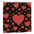 thumbnail image 1 of XMXY Red Hearts Long Shower Curtains, Waterproof Weighted Thick Bathroom Curtain with 12 Plastic Hook, 72x72 Inch, 1 of 8