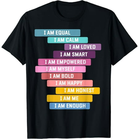 

Positive Affirmations For Growth Mindset & Positive Sayings T-Shirt