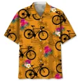 thumbnail image 4 of Camisa con estampado 3D de ciclismo tropical colorido para hombres, camisas hawaianas de manga corta con gráficos de bicicleta, blusa holgada con solapa estilo Aloha callejero, 4 of 4