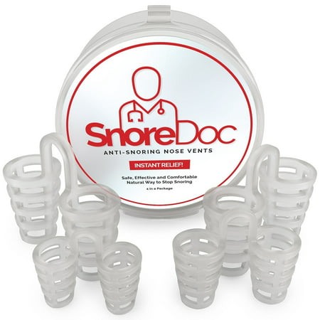 SnoreDoc Anti-Snoring Nose Vents - Snore Relief That’s Instant and Natural – Stop Snoring Sleep Aid Solution - Snore Stopper Device That Eases Breathing - Anti-Snore Remedy - Set of (Best Home Remedy For Stopped Up Nose)