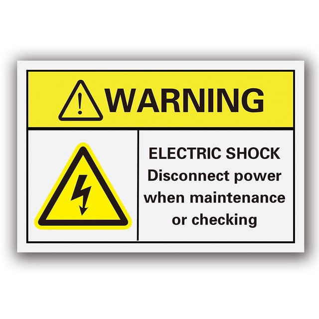 Señal de advertencia de peligro de descarga eléctrica, 10 unidades por lote, PVC, 13 x 8,6 cm