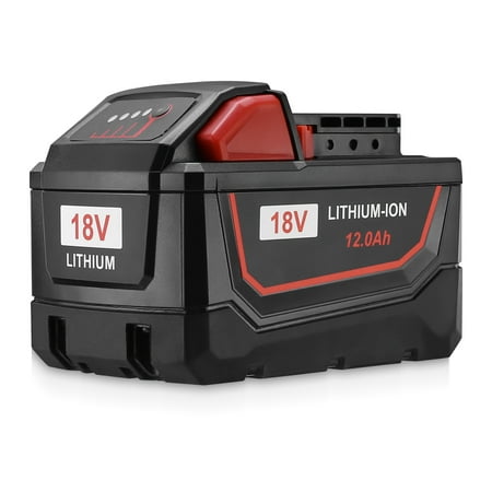 

12.0Ah 18V Lithium-Ion Battery for Milwaukee M18 Replacement Battery 48-11-1890 48-11-1860