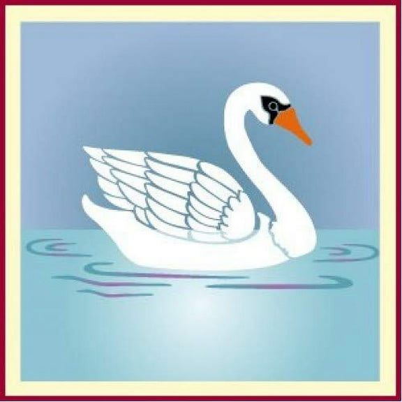 Swan Small Stencil - Forest Mountain Woodland Wildlife African Wild Animal DIY Template Reusable Laser Cut Mylar Template for Painting Home Decor DIY Crafts - The Artful Stencil
