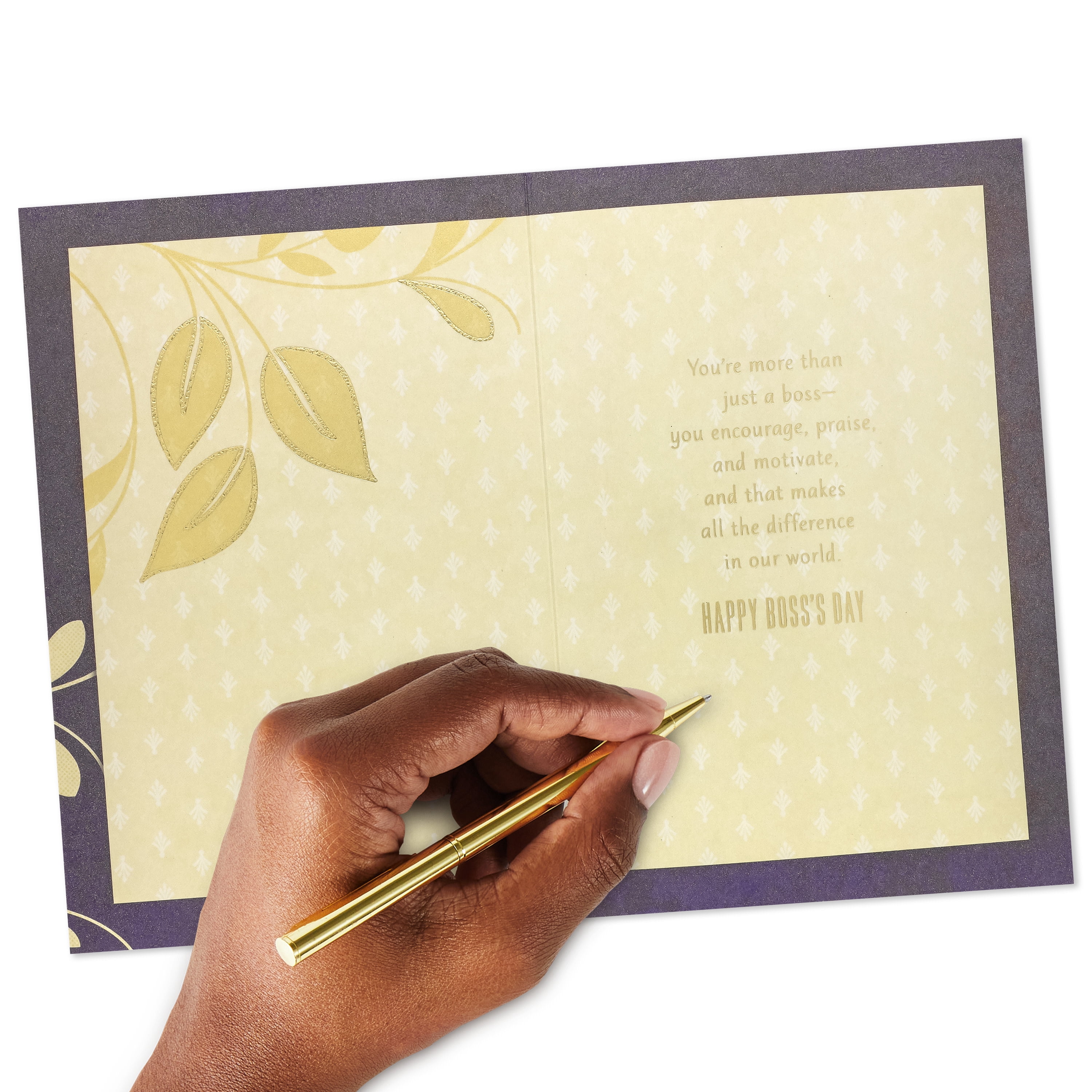 Hallmark Boss's Day Card (You Encourage, Praise and Motivate), 1 Count