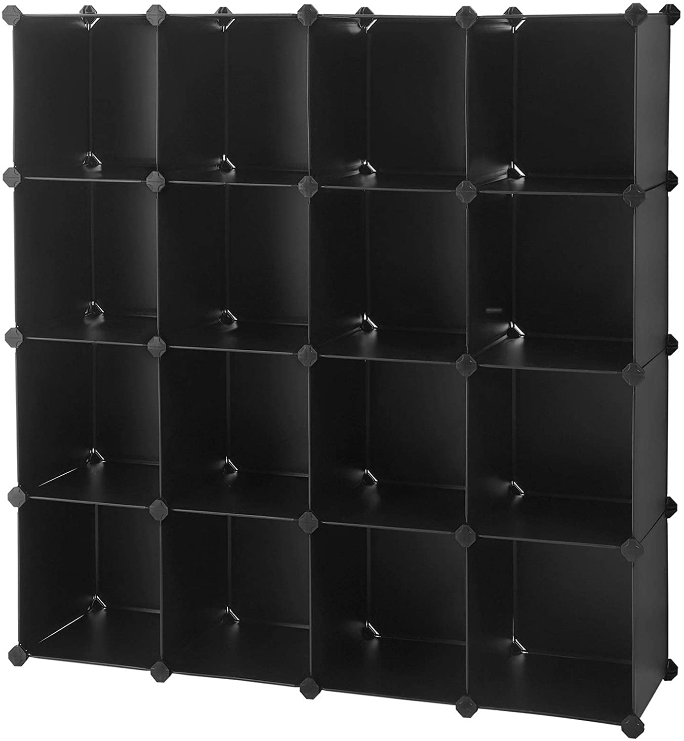 SONGMICS 16 Cube DIY Storage Organiser Unit Plastic Closet Cabinet,... 