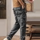 thumbnail image 5 of Pantalones largos para hombre, cintura elástica, transpirables, cómodos, suaves, informales, de playa, de poliéster, 5 of 5