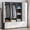 Black, variant on UWR-Nite Cube Storage Organizer, 8- Cube DIY Plastic Closet Cabinet, Modular Book Shelf Organizer Units, Storage Shelving Ideal for Bedroom Living Room Office with Doors