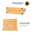 thumbnail image 6 of Secura Magnetic Knife Block Double side Knives Holder Bamboo Knife Stand for Kitchen Cutlery Display Rack and Organizer with Acrylic Shield Double Side Storage Strongly Magnetic,12 inch, 6 of 8