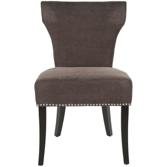 Maria Dining Side Chairs - Brown Fabric - Set of 2