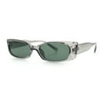 thumbnail image 5 of Womens Narrow Rectangle Cat Eye Retro Gothic Diva Sunglasses Slate - Green, 5 of 8