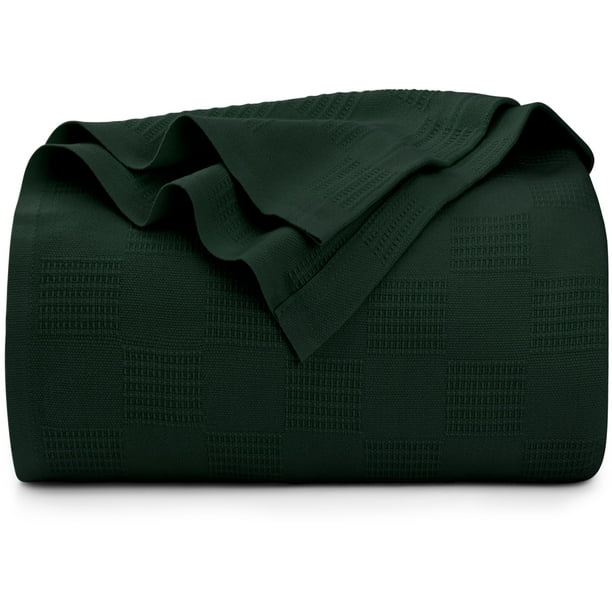 Ropa de cama Blanket Utopia, 100% algodón, tamaño king, 350 g/m² (verde bosque)