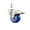Swivel - Total Lock Brake - 1/2" Stem, variant on 3 Inch 316SS Blue Polyurethane Wheel Swivel ½ Inch Threaded Stem Caster SCC