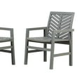 thumbnail image 5 of Walker Edison Chevron Solid Acacia Wood Set of 2 - Has Arms - Grey Wash, 5 of 16