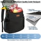 thumbnail image 4 of Camping 30 latas, mochila suave refrigeradores aislados a prueba de fugas viaje impermeable almuerzo picnic playa viaje de trabajo bebida bebida cerveza bolsa térmica negro, 4 of 5