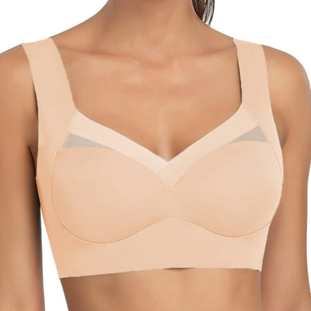 YOTMKGDO Women Bras  Sports Push-Up Wirefree 1 Lace Bra Plus Size Bra Women Underwear Bralette Crop Top Female Bra Large Top Female Brassiere Laced Bra  1 Piece Khaki L
