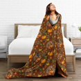 thumbnail image 3 of Thanksgiving Blanket Turkey Throw Blanket Thanksgiving Gifts for Women Men Soft Sofa Blanket Throw Blanket for Travel Camping Bed Blanket for Home Car 60"X50" Medium, 3 of 5