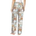 thumbnail image 3 of Goofa Lovely Bear Printed Soft Pajama Pants for Women, Wide Leg Comfy Casual Lounge Yoga Pants-Small, 3 of 9