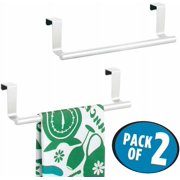 Over-The-Cabinet Towel Bar,Brushed Stainless Steel Kitchen Cupboard Dish Towel Bar Holder 14"*2.8" - 2packs