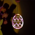 thumbnail image 5 of Ympkerial Easter Window Lights Battery Operated Purple LED Egg Shaped Hanging Decorations with Suction Cup and Timer for Home Bedroom Indoor Spring Decor (1 Pack), 5 of 5