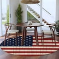 thumbnail image 4 of American Flag Washable Area Rug&nbsp;5 ft Vintage Red White Stripes Blue Stars Wood Grain Soft Round&nbsp;Rugs for Living Room, Non Slip Carpet for Bedroom&nbsp;Entryway Dining Room, 4 of 9