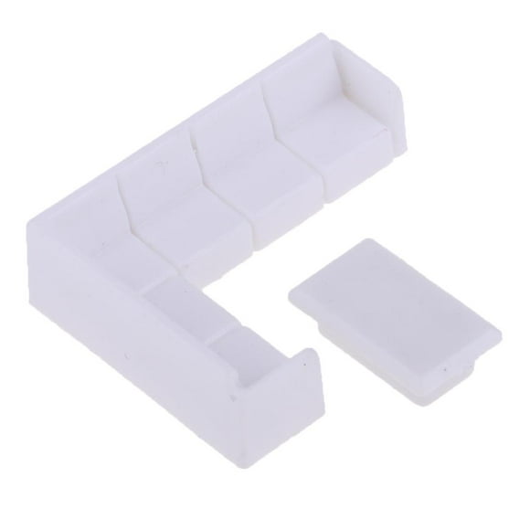 Casa de Muebles Yotijar en Plástico de té Blanca Sofá Juguetes de Bricolaje 1/75