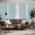 thumbnail image 2 of Ambesonne Circle Pattern Window Curtains, Wavy Strokes Ethnic, Each 28" W x 84" L, Petrol Blue Cream, 2 of 4