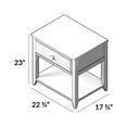 thumbnail image 5 of Plank+Beam Solid Wood Nightstand with Storage Drawer and Shelf, Grey, 5 of 9