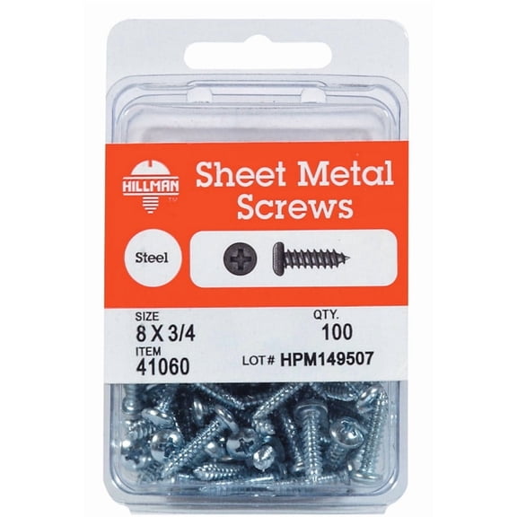 Hillman Sheet Metal Screws No. 10 X 2 " Phillips Pan Head