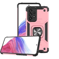 FIEWESEY for Samsung Galaxy A53 5G Phone Case Military Grade Drop Rugged Cover Anti-Scratch Protective 360° Rotate Kickstand Sturdy Shockproof Phone Cover for Samsung Galaxy A53 5G (Rose Gold)