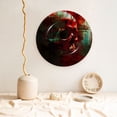 thumbnail image 5 of Kdxio Red Dark Skull Abstract Bone China Decorative Plate Ceramic Decorative Plate for Home Office Wall Stand Decorative Plates for Home Bedroom-6in, 5 of 6