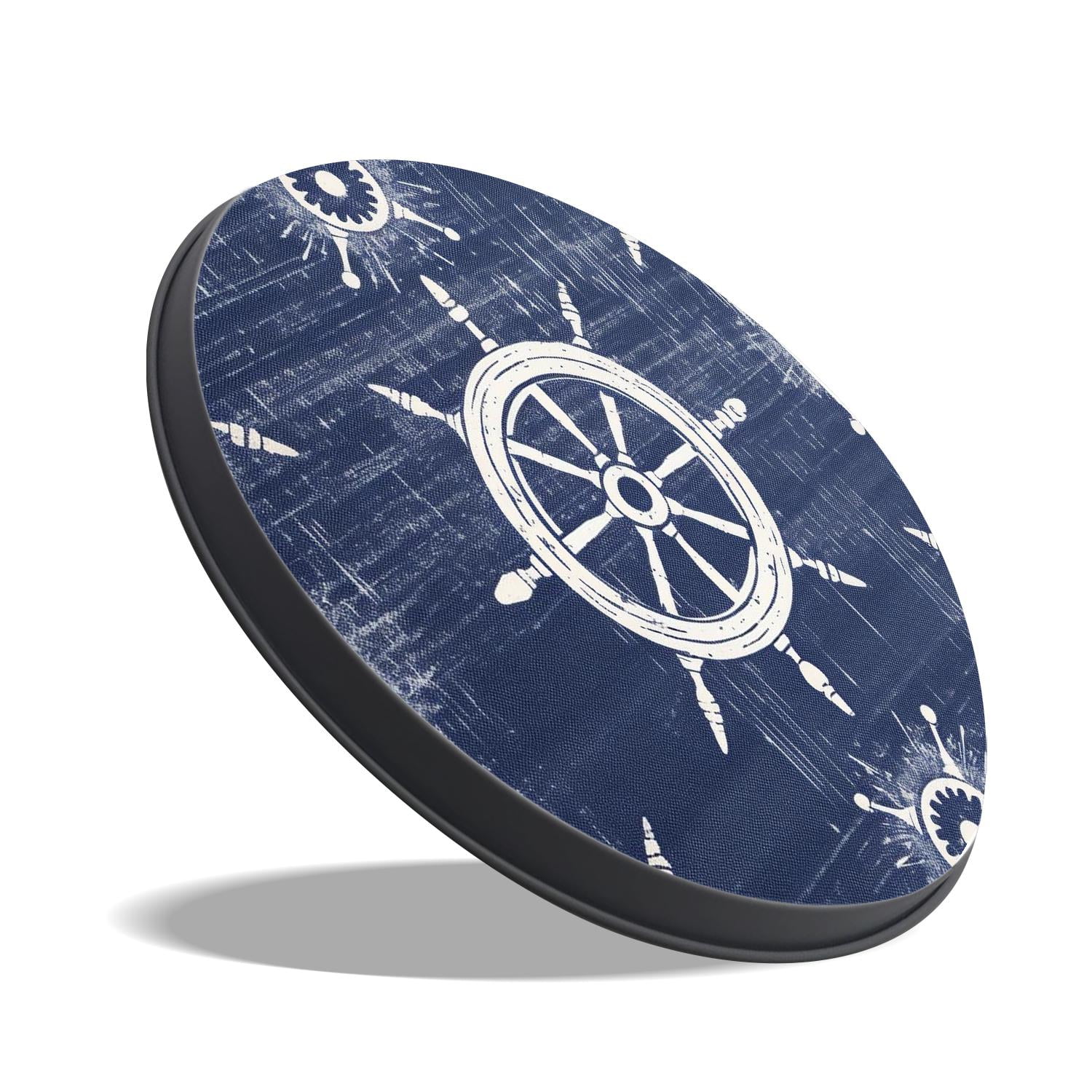 Stove Burner Covers 4 Pcs for Home Decor Cooktop Decorative ,Nautical Anchors Navy multicolor, Round Electric Stove Burner Covers 8Inch And 10Inch