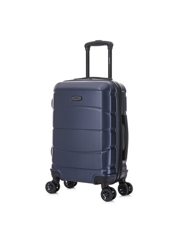 Open Box DUKAP SENSE 20" Hardside Lightweight Carry On Luggage with Spinner Wheels, Handle and Trolley, Blue