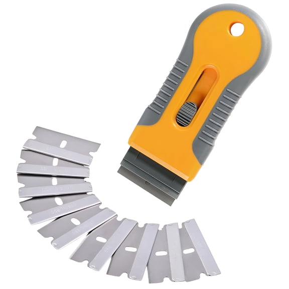 ACDANC Glass Stove Top Cleaner, Razor Blade Scraper Tool, Cooktop Scrubbing Pads, Non-Abrasive Cleaning Kit, Stove Top Scraper, Household Cleaning Tool, for Kitchen Maintenance glass stovetop cleaner