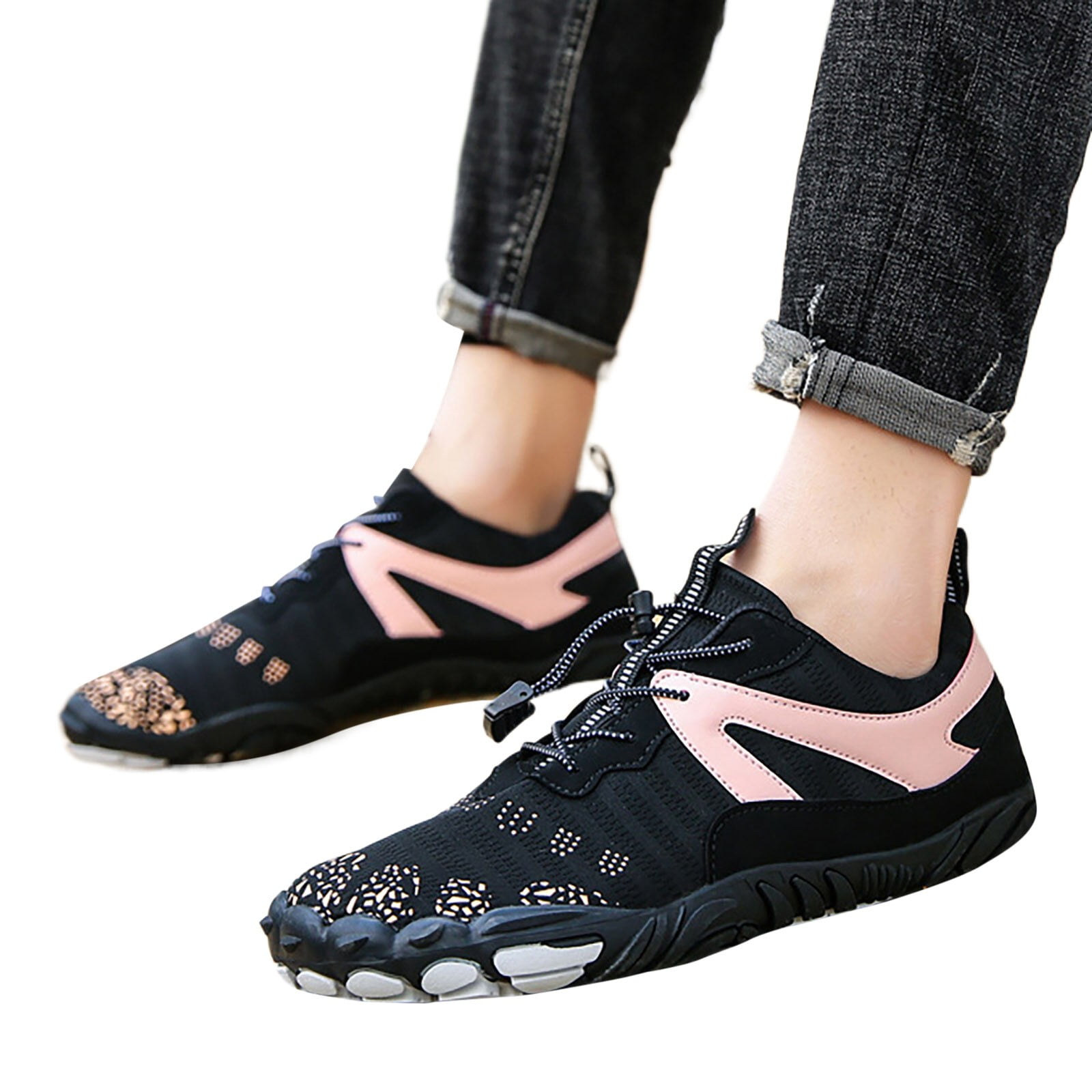 VBARHMQRT Wading Shoes for Fishing Kids New Large Size Mesh Flat Round Toe Wading Shoes Couples Fitness and Sports Water Shoes Outdoor Versatile Five Toe Hiking Shoes Hiking Water Shoes Women Wide