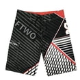 thumbnail image 2 of HOWPAY Swim Trunks Men Summer Hawaiian Print Quick Dry Board Shorts Elastic Waist Drawstring Lightweight Loose Fit Casual Swimwear Red XL, 2 of 5