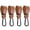 4 Pcs + Brown, variant on 4 Pcs Leather Stroller Hook, Mommy Stroller Clip, Stroller Accessories Organizer Hook, Metal Hook for Strollers/Walkers/Mobility Scooter/Wheelchair/Rollator(Pink)