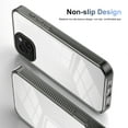 thumbnail image 5 of Compatiable with iPhone 15 Plus Case Clear, Transparent Crystal Shockproof Phone Case, Slim Anti-Scratch Hard PC + Soft TPU Back Protective Cover Bumper Non-Slip Design For iPhone 15 Plus, Black, 5 of 8