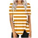 thumbnail image 1 of Blusas de Manga Corta para las Mujeres Botón Impreso Cuello Redondo Top Casual, Blusas para las Mujeres Casual, 1 of 5
