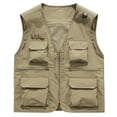 thumbnail image 1 of Men's Solid Colour Outdoor Sports Casual Style Lightweight With Pockets Workwear Vest Jacket, 1 of 3
